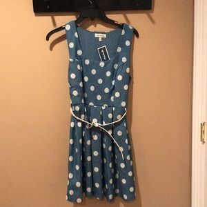 White polka dot dress